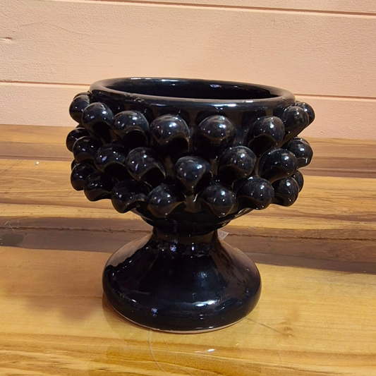 MEZZA PIGNA ARTIGIANALE NERA, 15 x 14 cm