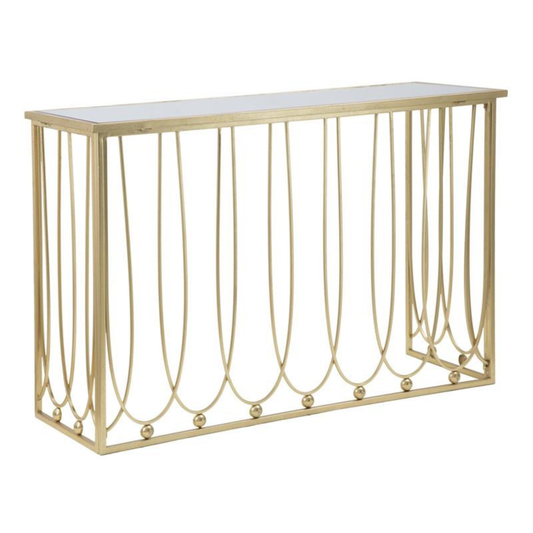 CONSOLLE AMELIE. MISURE120X43X80 CM. MATERIALE : FERRO E SPECCHIO