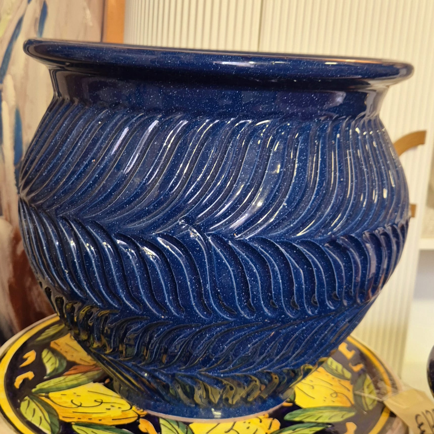 CASPEAUX INTARSIO SPIGA BLU, 30 x 32 cm