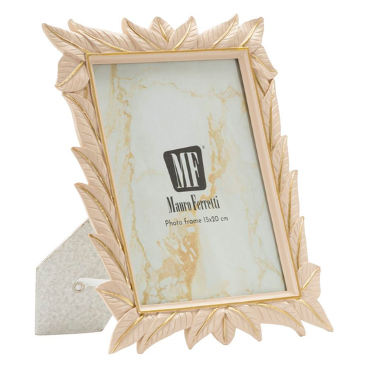 Cornice Leaffy 21,2x26,8 cm in Resina – Interno 15x20 cm Oro Satinato