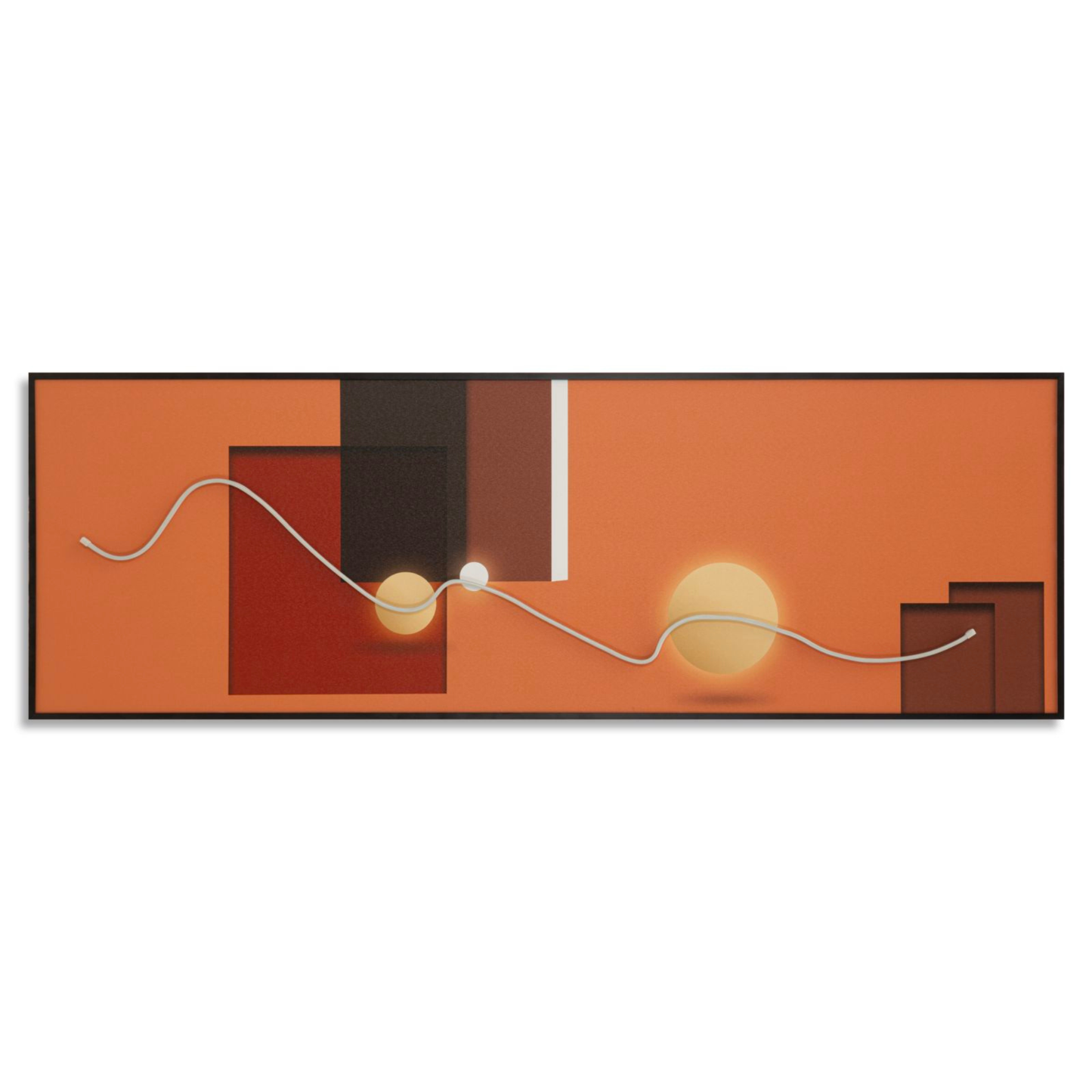 STAMPA C/LED SU TELA ABSTRACT CM 150X3,5X50