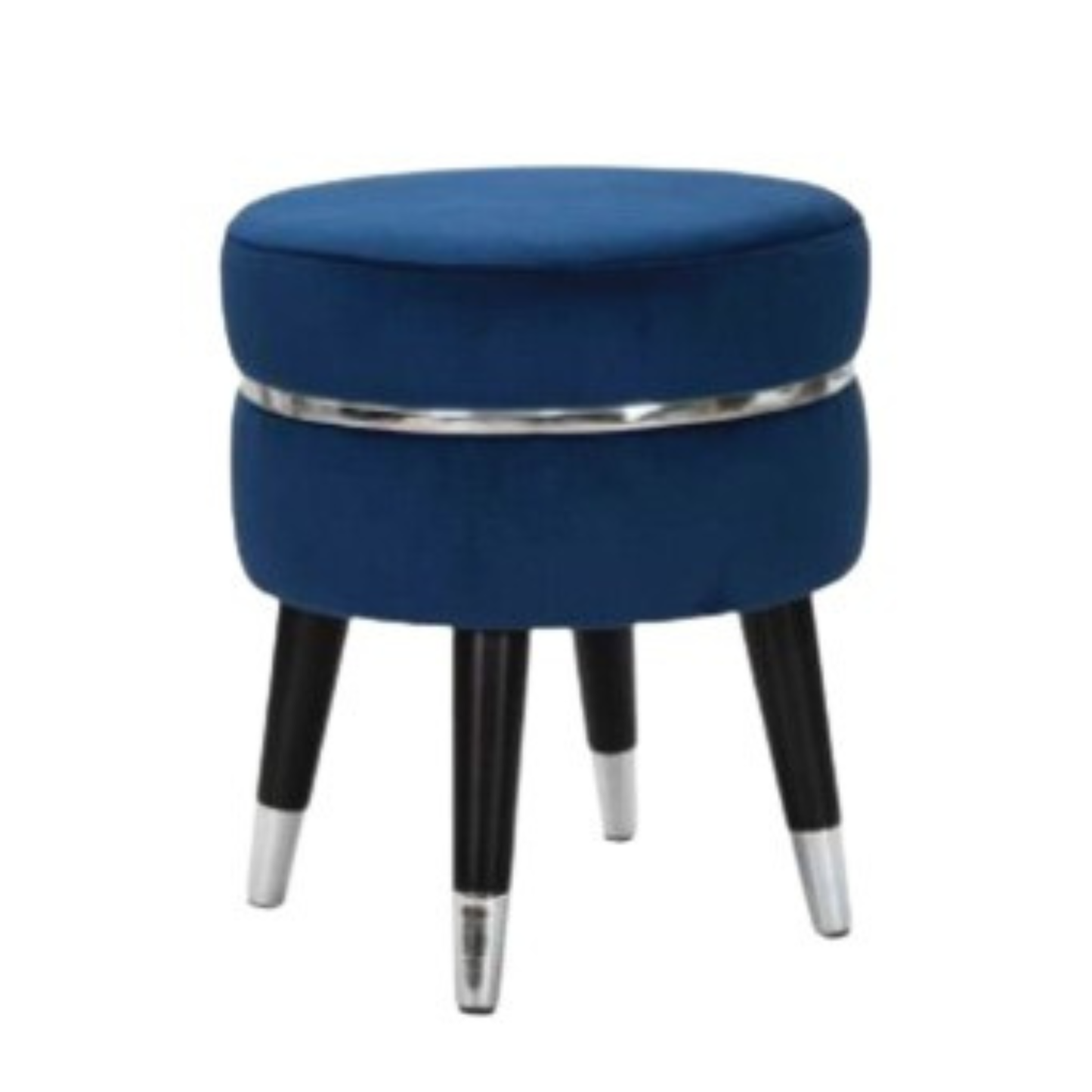 Sgabello Paris Blu/Silver 35 x 40,5 cm