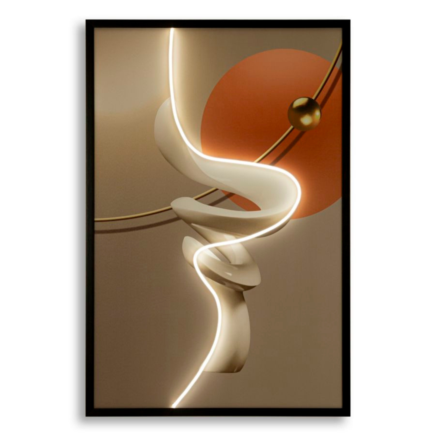 STAMPA C/LED SU TELA ABSTRACT -B- CM 80X4X120