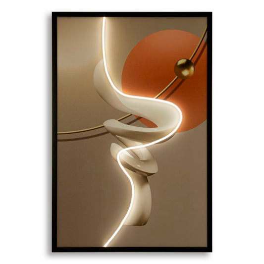 STAMPA C/LED SU TELA ABSTRACT -B- CM 80X4X120