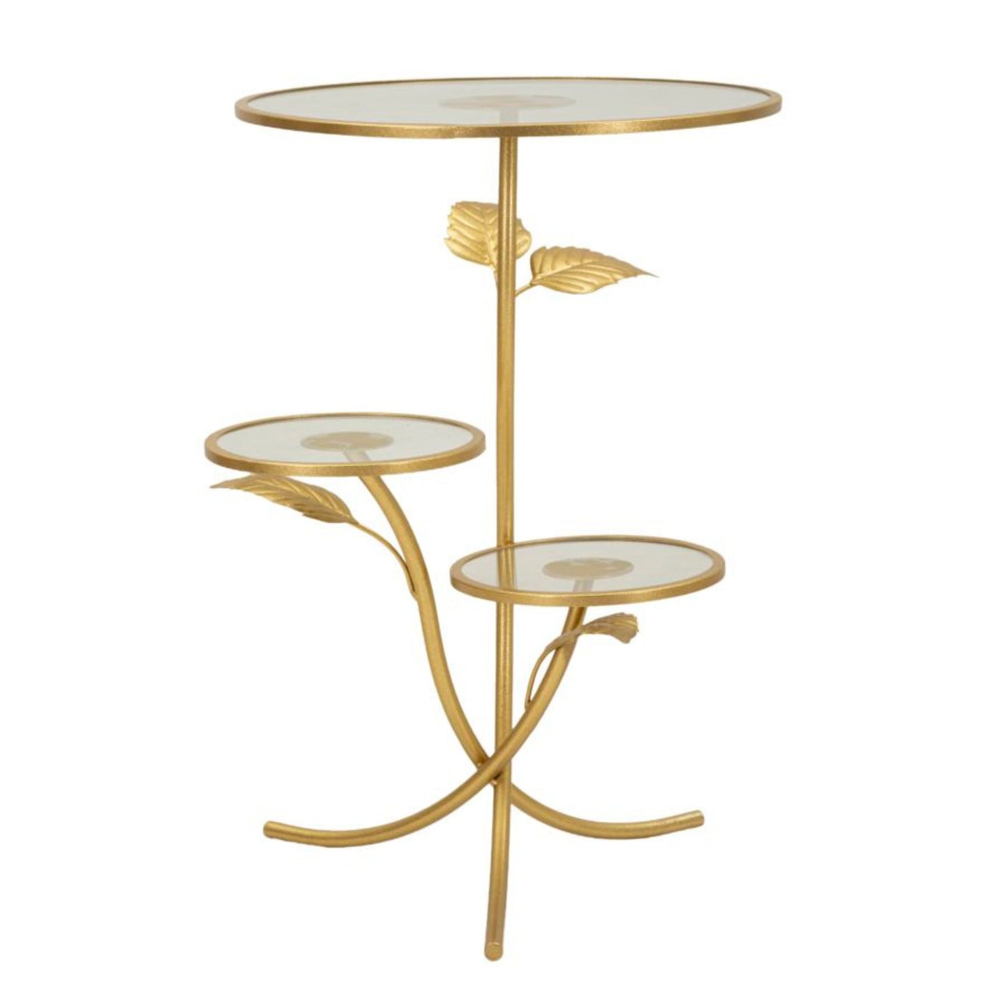 TAVOLINETTO 3 RIPIANI LEAF CM Ø 54X47X69,5