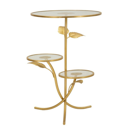 TAVOLINETTO 3 RIPIANI LEAF CM Ø 54X47X69,5