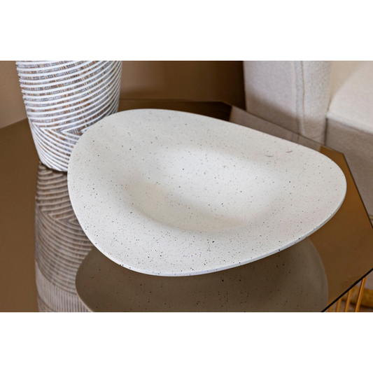 CentroTavola Elegant 41x41 cm in Resina Bianca Opaca