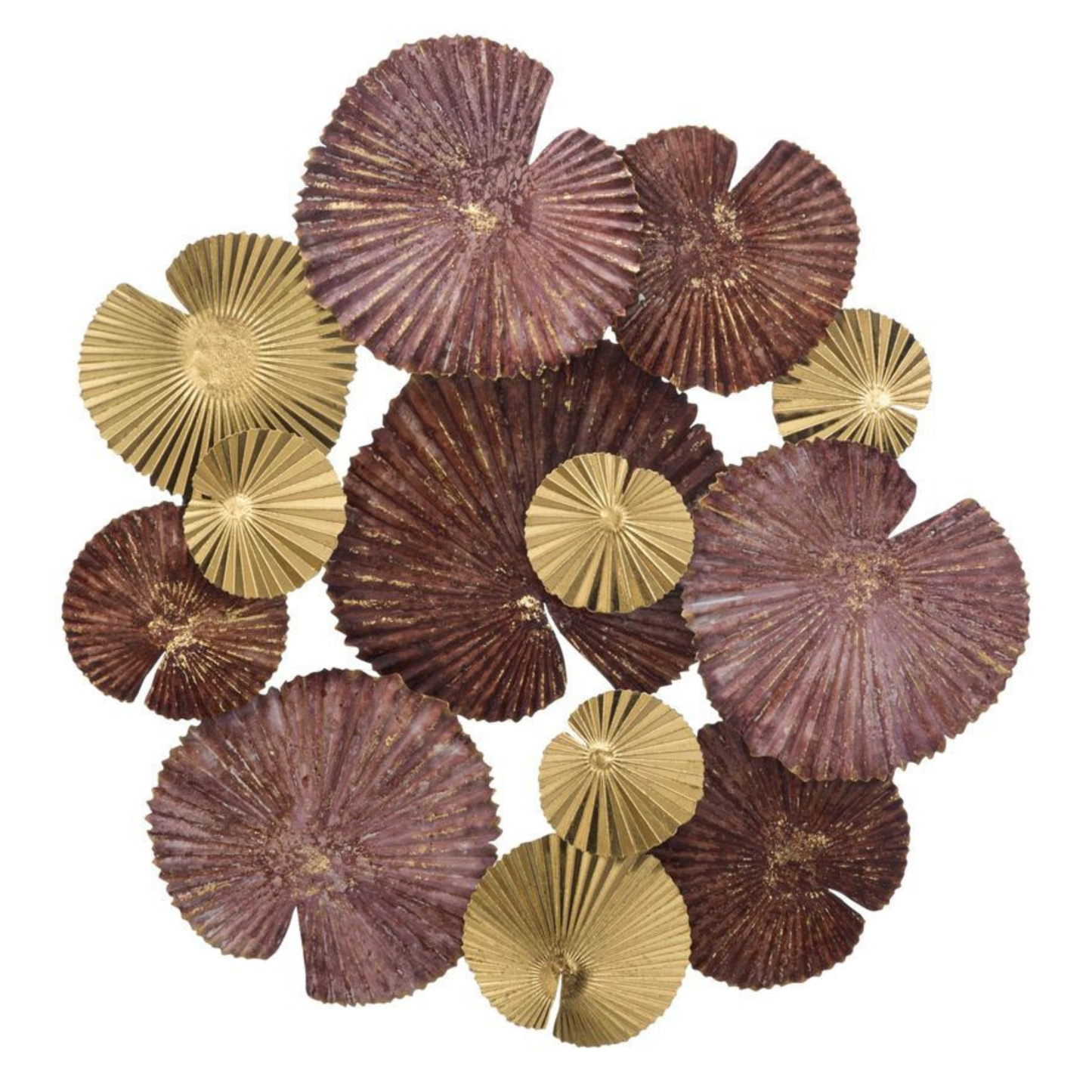 Pannello Round Leaf 68,5x6x66,5 cm in Ferro Multicolor