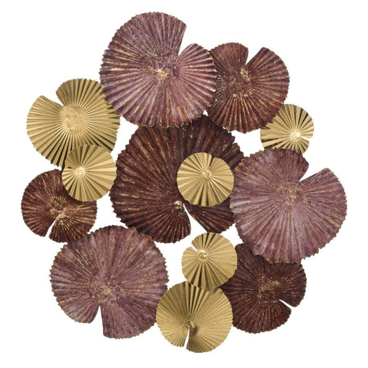 Pannello Round Leaf 68,5x6x66,5 cm in Ferro Multicolor