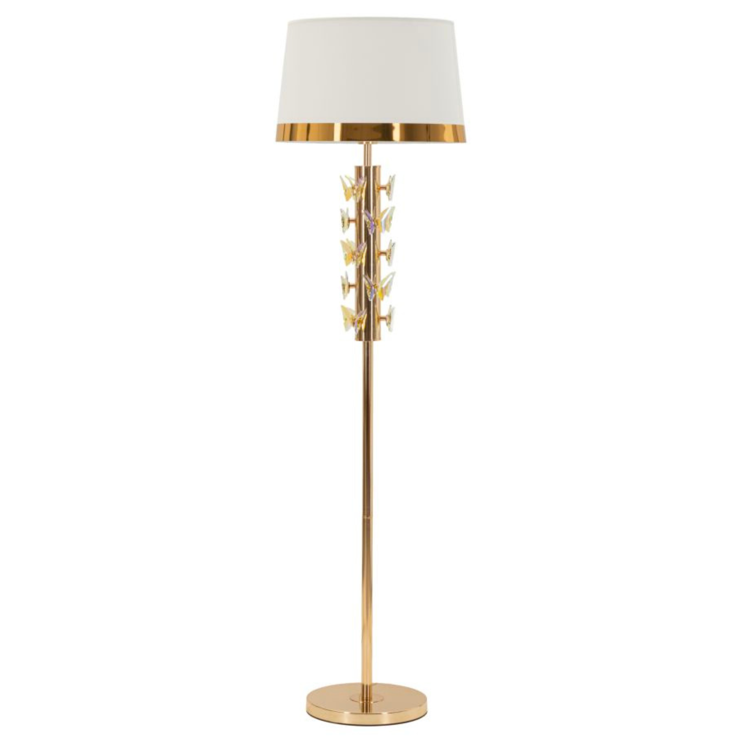 LAMPADA DA TERRA GOLD BUTTERFLY CM Ø 45X157