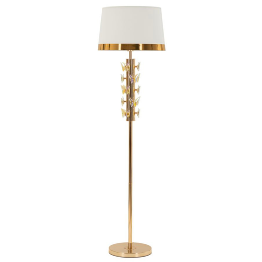 LAMPADA DA TERRA GOLD BUTTERFLY CM Ø 45X157