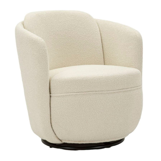 POLTRONA GIREVOLE TORINO CREMA CM 70X72X75 (ALTEZZA SEDUTA CM 44,5)