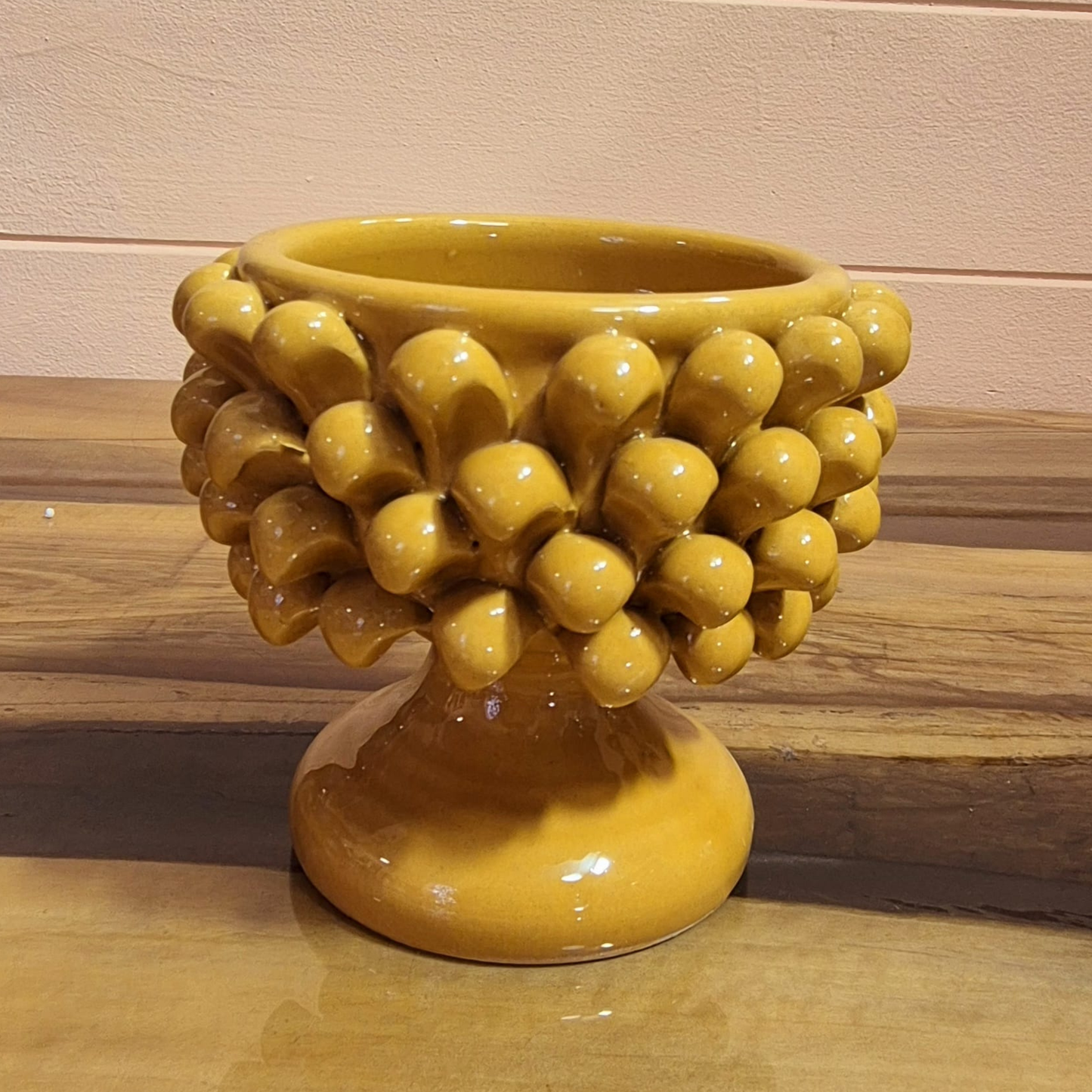 MEZZA PIGNA ARTIGIANALE OCRA, 15 x 14 cm