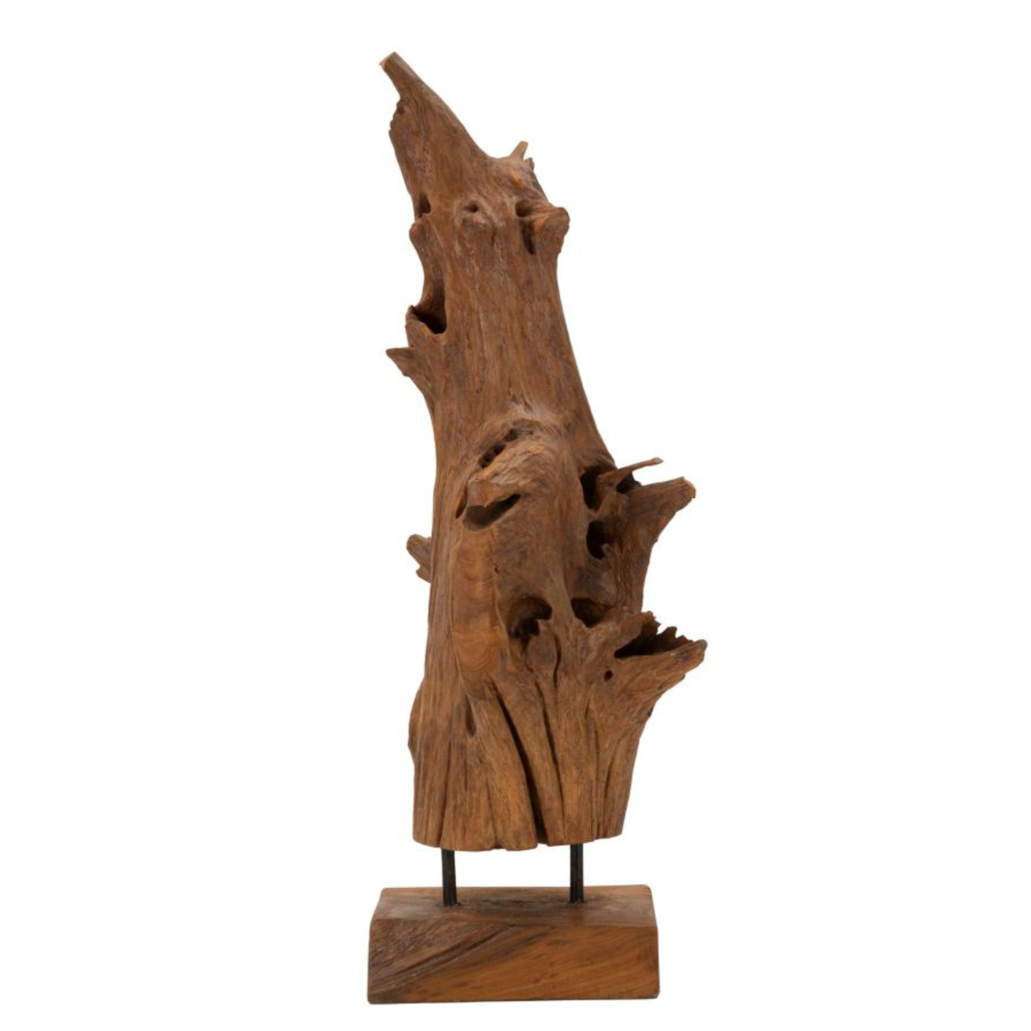 SCULTURA AKAR IN TEAK RICICLATO CM 23X27X64 (PEZZI UNICI - NON RIP. IN SERIE)