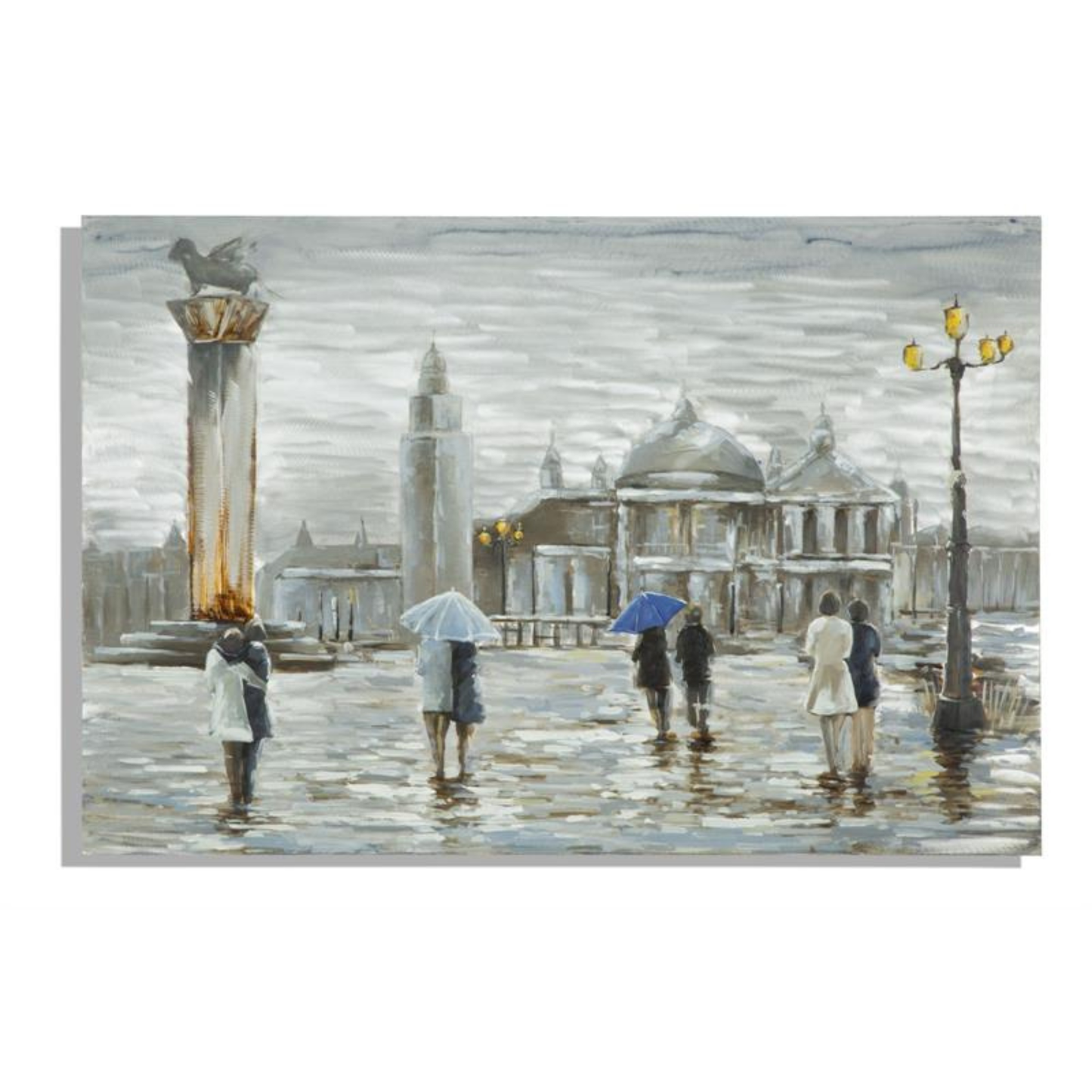 DIPINTO SU TELA OLD CITY CM 120X3,7X80,
