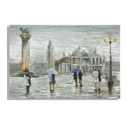 DIPINTO SU TELA OLD CITY CM 120X3,7X80,