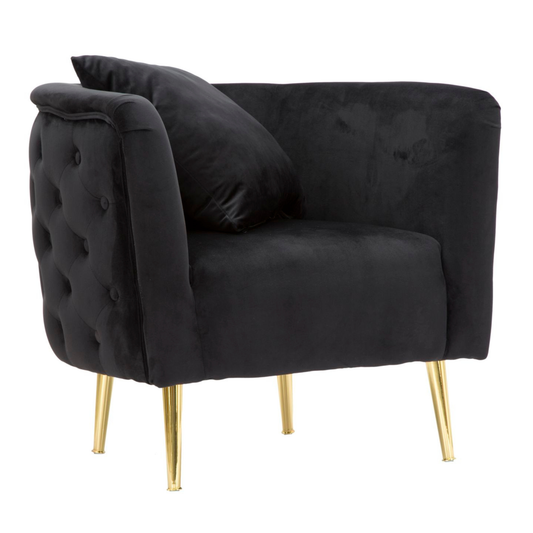POLTRONA BUCAREST NEROCM 76X74X71