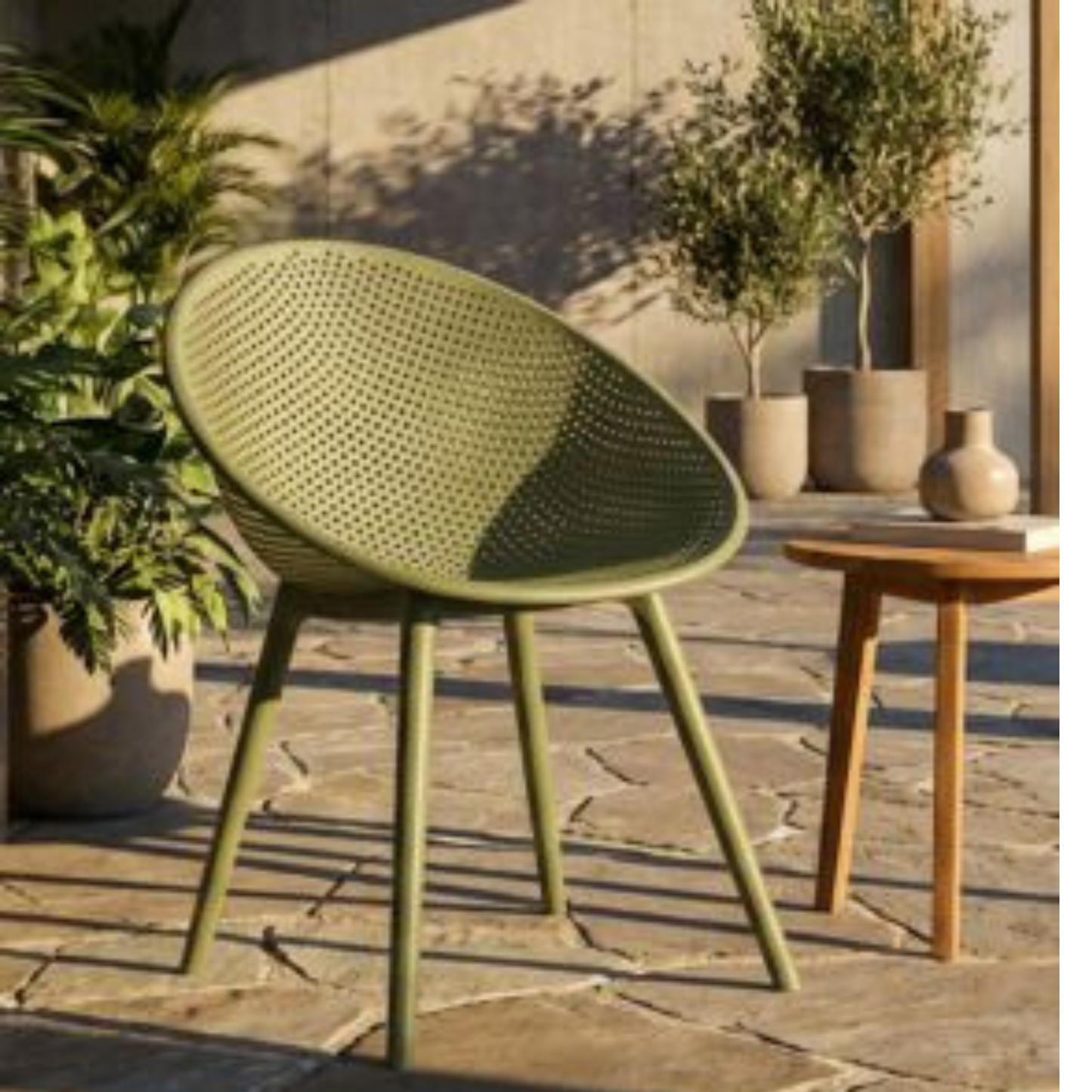 SEDIA IBIZA VERDE CM 59X59X83 (ALTEZZA SEDUTA CM 45)