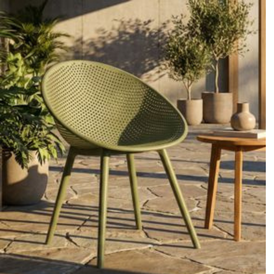 SEDIA IBIZA VERDE CM 59X59X83 (ALTEZZA SEDUTA CM 45)