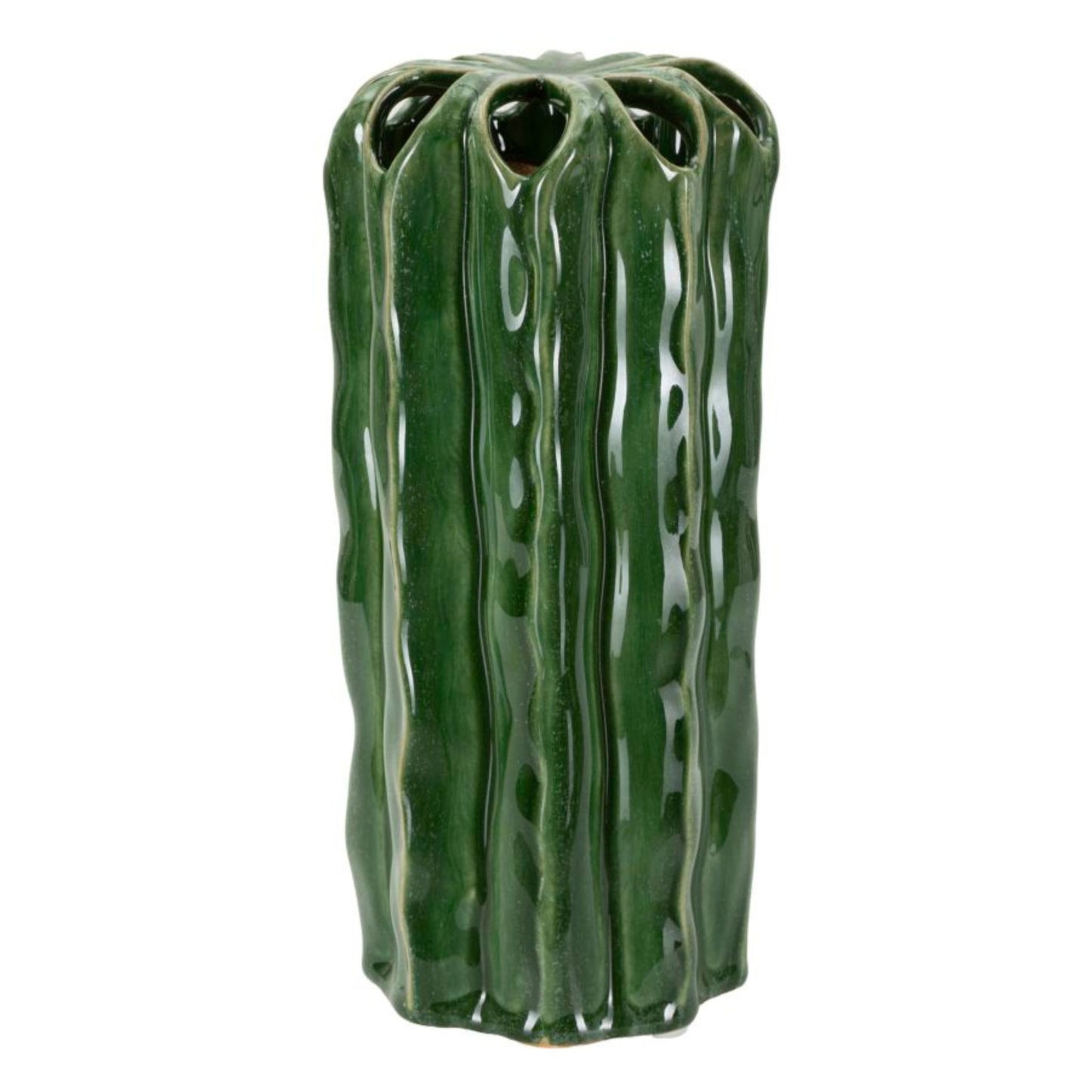 Vaso Cactus Tall Ø 11,5x23,5 cm – Vaso Slanciato Decorativo con Finitura Effetto Naturale
