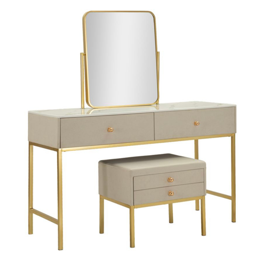 TOLETTA LUXURY C/SPECCHIO E SGABELLO CM 120X45X75-50X4X60-50X40X45