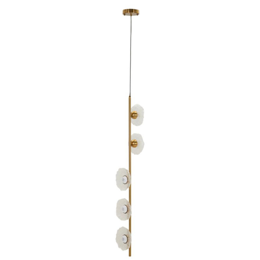 LAMPADARIO EMILY VERTICALE VETRO TRASPARENTE CM 15X16X110