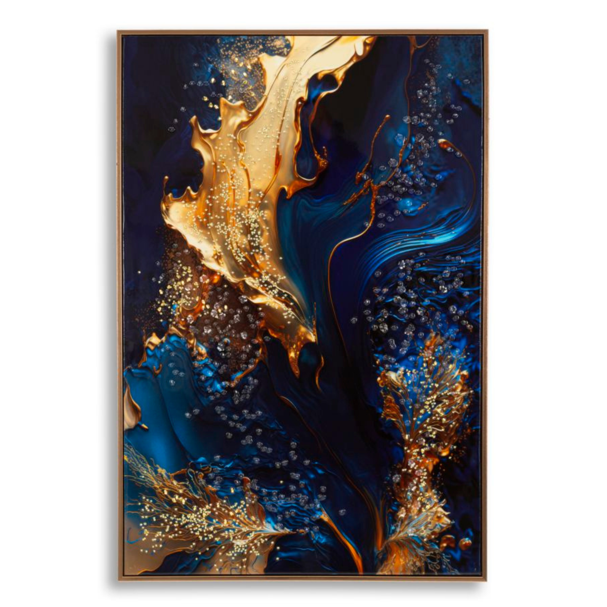 STAMPA SU TELA LACCATA C/CORNICE ANDROMEDA -A- CM 60X4X90