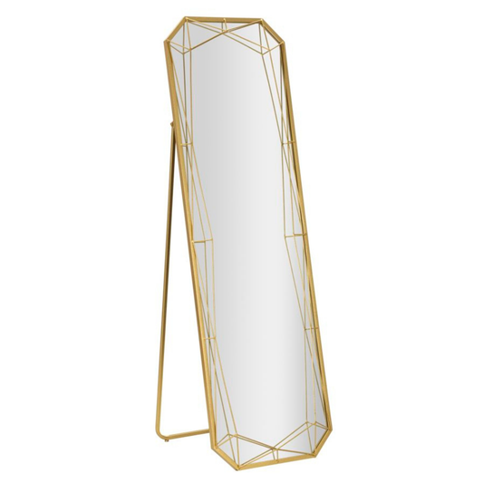 SPECCHIO DA TERRA GOLD CM 46X2-54X153 (MISURA SPECCHIO CM 43X150)
