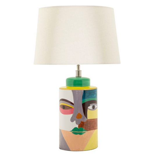 Lampada da tavolo “Piccassy Color” Ø 40 × 65 cm – design artistico multicolore
