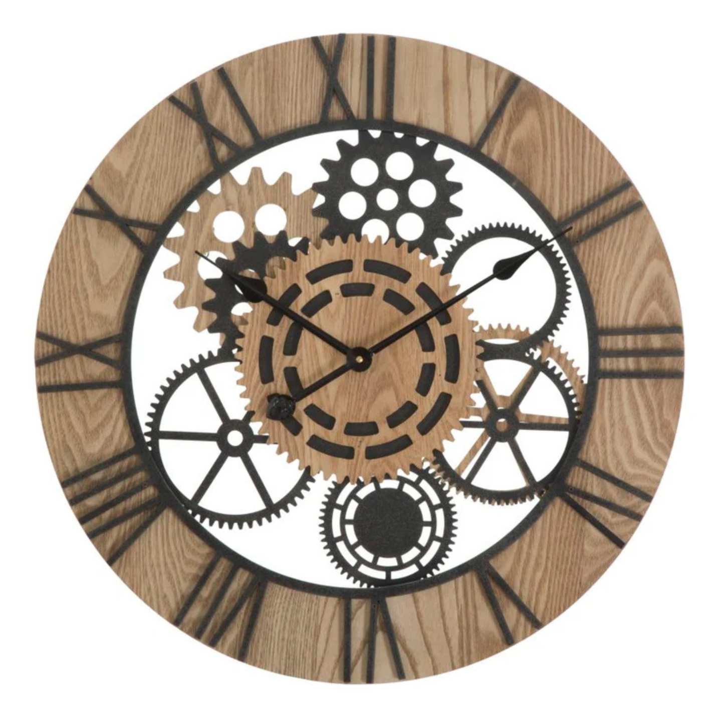 Orologio da Muro Tagran Ø60x5 cm in Ferro e Legno