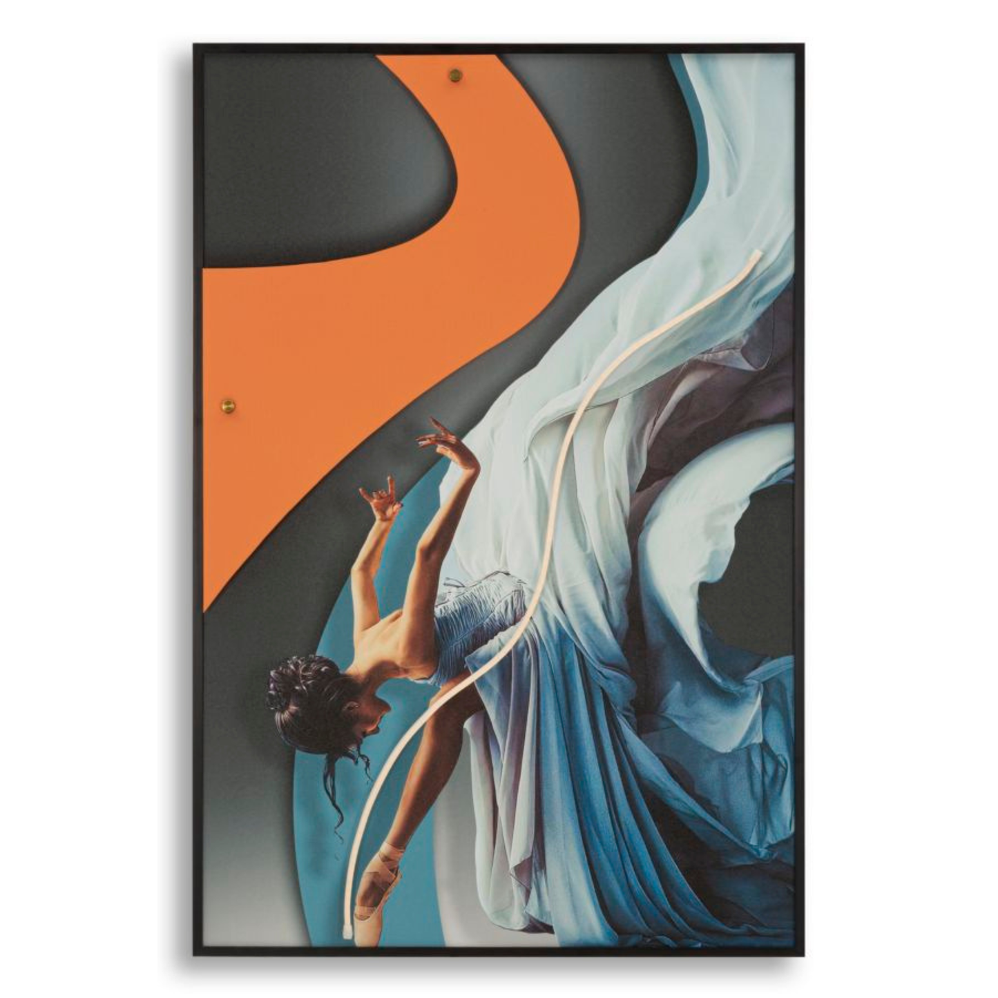 STAMPA C/LED SU TELA DANCER CM 60X3,5X90 (APPLICAZIONE 3D ACRILICO)