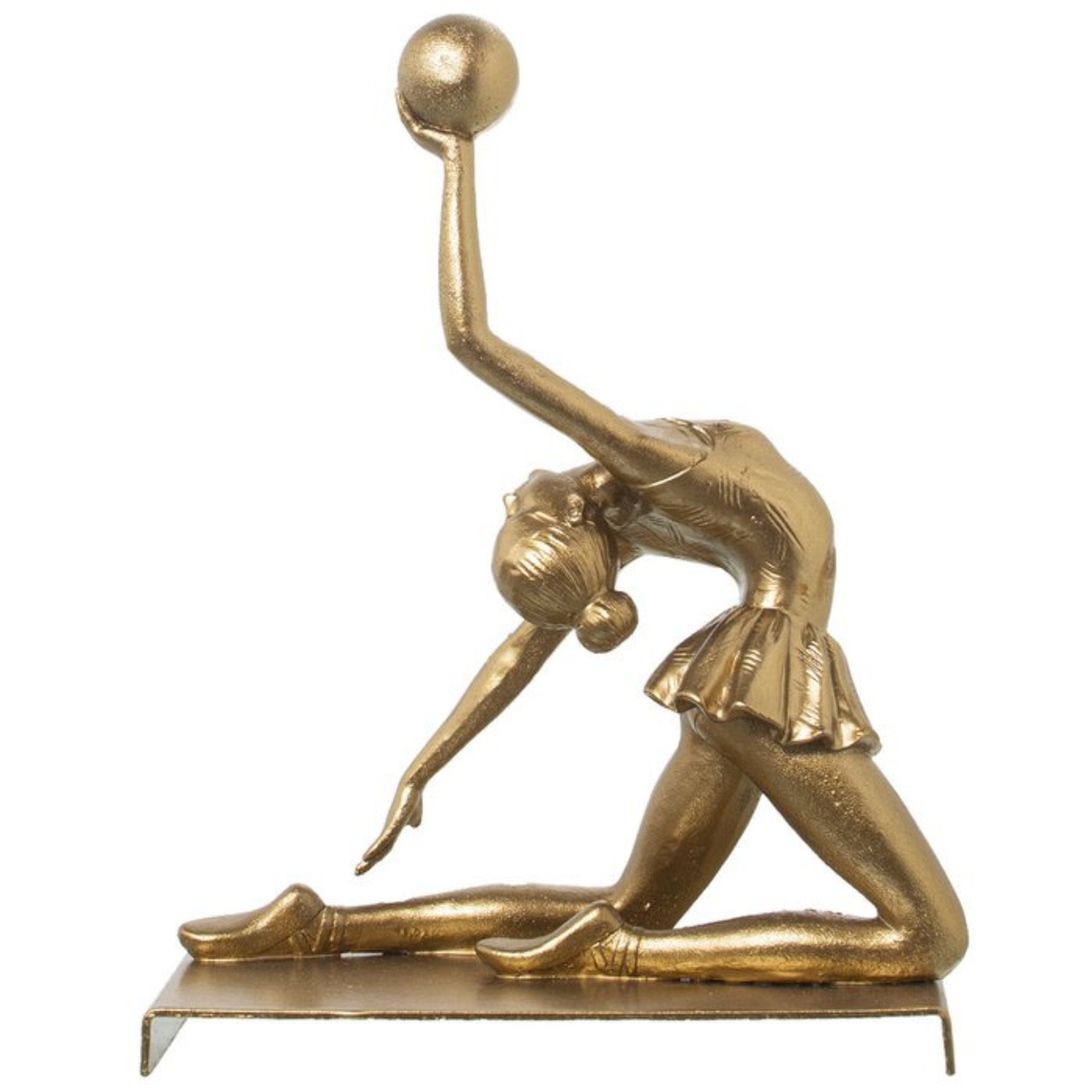 FIGURA IN RESINA GINNASTICA RITMICA PALLA D'ORO 18X9X23CM