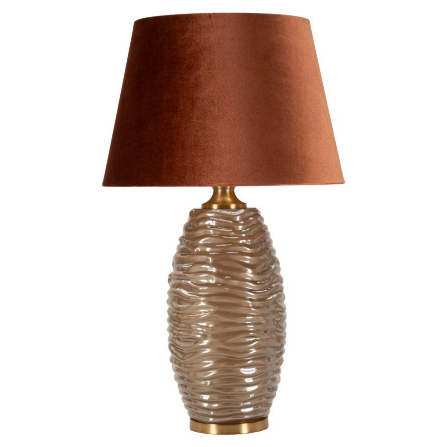 Lampada da tavolo “Praga – B” Ø 45,5 × 79 cm – design moderno con base vetro