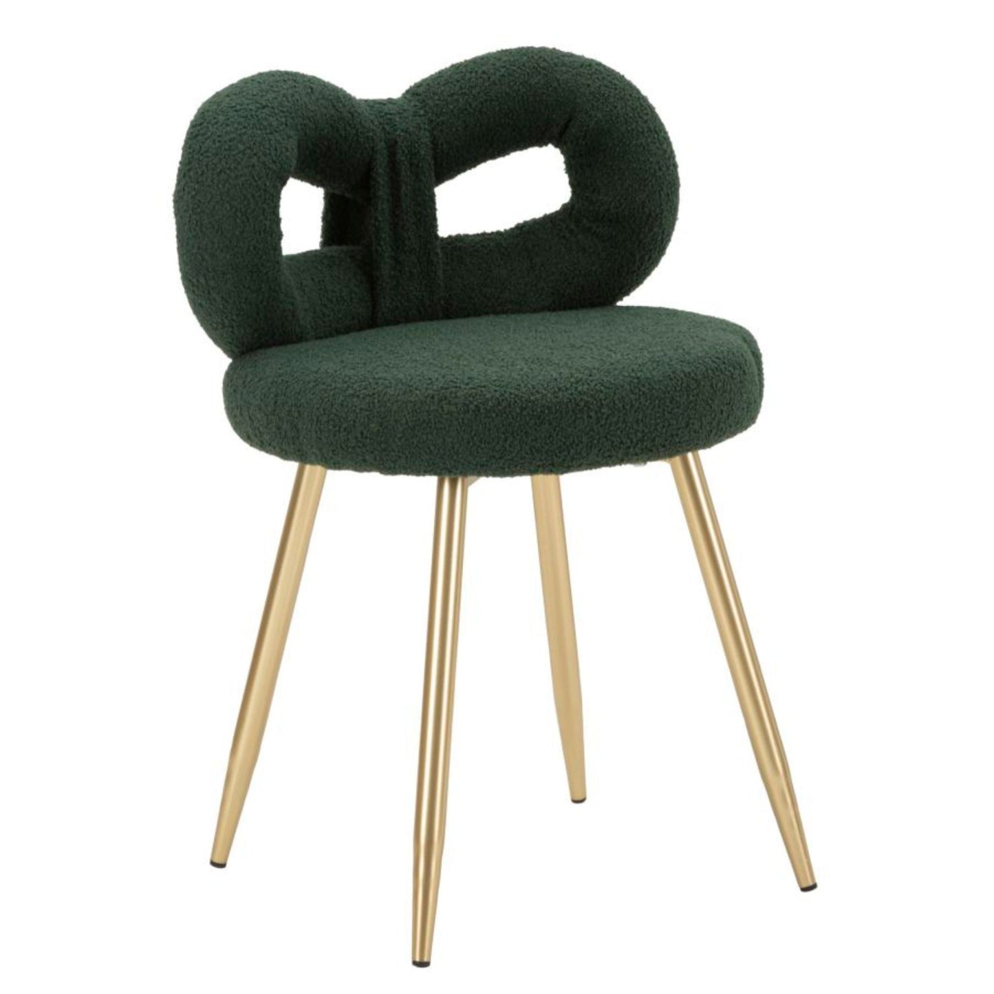 Sedia Mini Ilary Verde in Velluto e Metallo H 67 cm