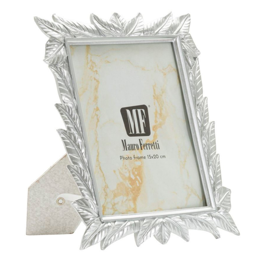 Cornice Leavy Silver 27x32,3 cm in Resina – Interno 20x25 cm
