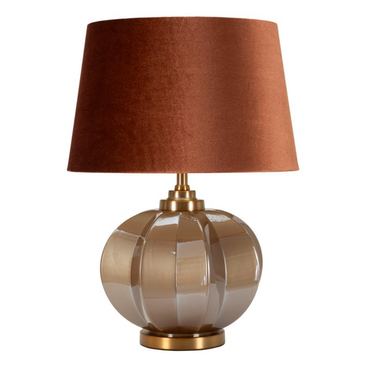 Lampada da tavolo “Praga – A” Ø 40,5 × 57 cm – design moderno con base in vetro