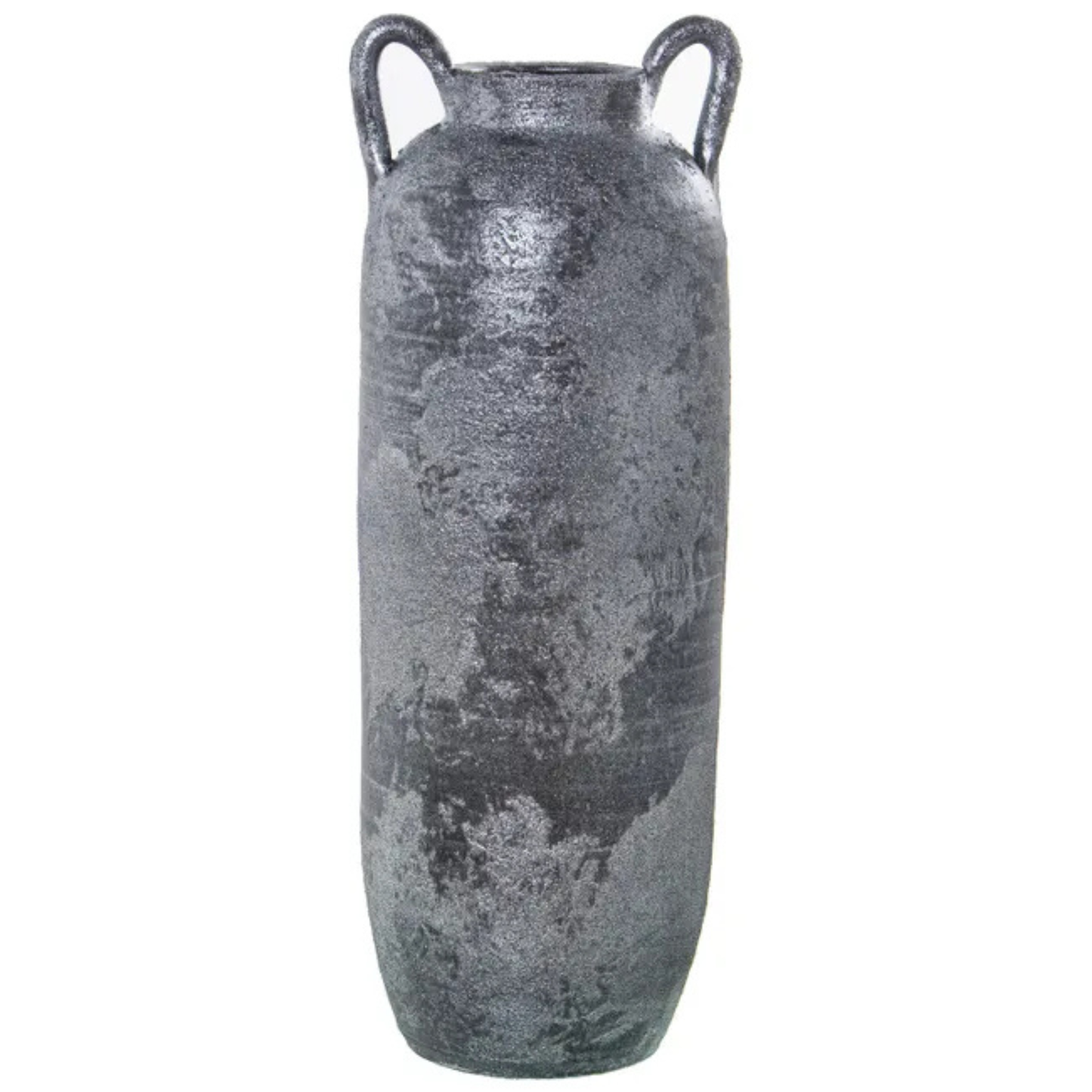 Vaso alto argentato d20xH50 cm.