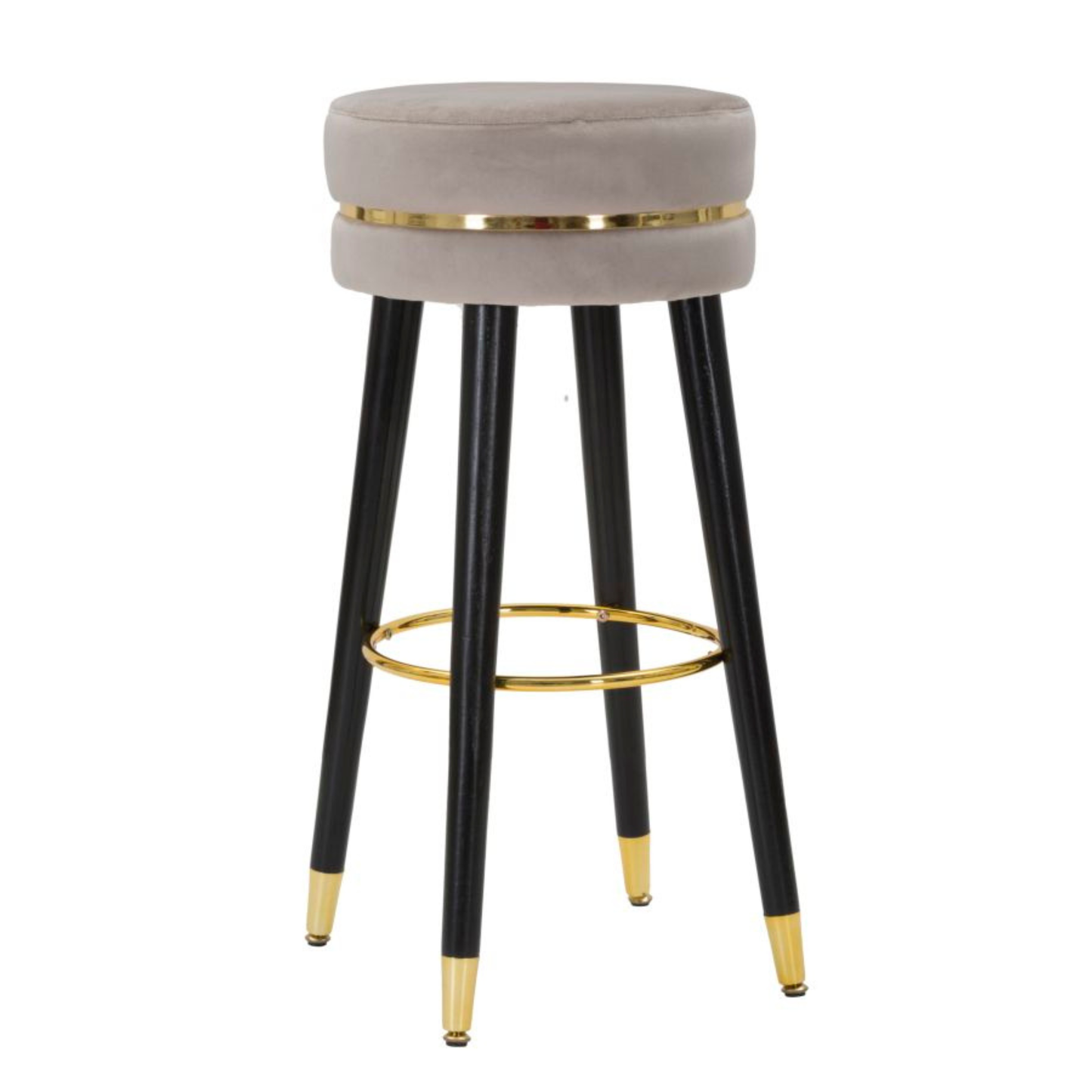 SGABELLO BAR PARIS GRIGIO/GOLD CM Ø 35X74