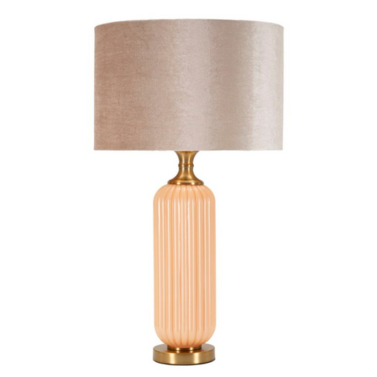Lampada da tavolo “Perly – C” Ø 35,5 × 64 cm – design raffinato in vetro perlato