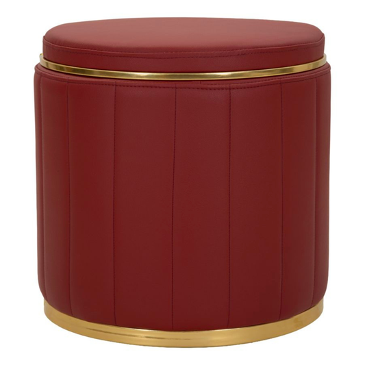 PUFF C/CONTENITORE LONDON ROSSO CM Ø 46,5X44