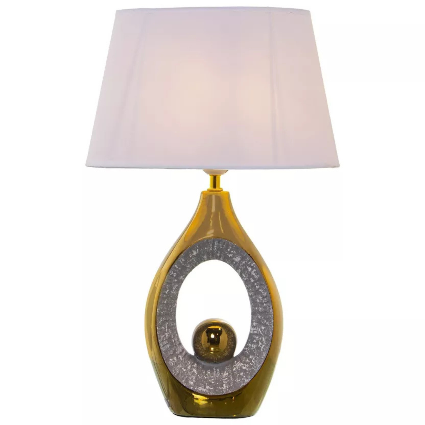 Lampada da tavolo in ceramica dorata 31,5X20X50CM