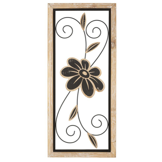 pannello in ferro e legno koman -a- cm 26×2,5×60