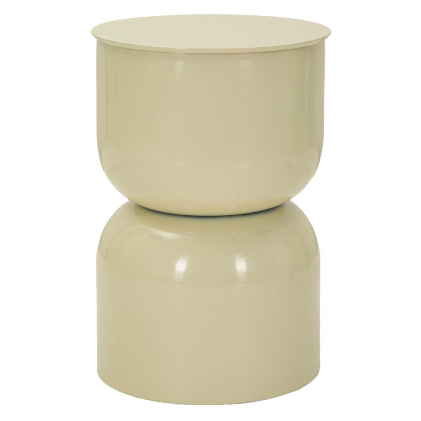 TAVOLINETTO IN METALLO OYI CREMA CM Ø 31X46