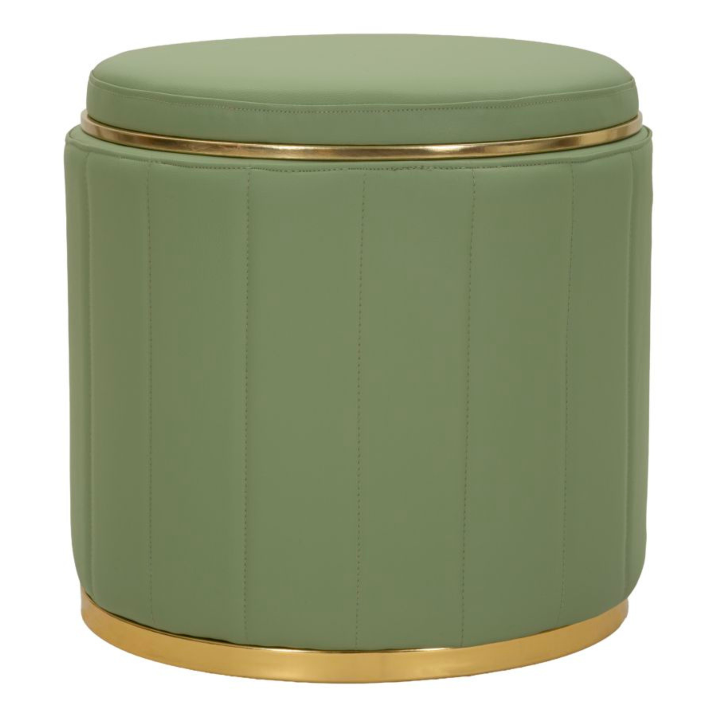 PUFF C/CONTENITORE LONDON VERDE CM Ø 46,5X44