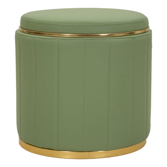 PUFF C/CONTENITORE LONDON VERDE CM Ø 46,5X44