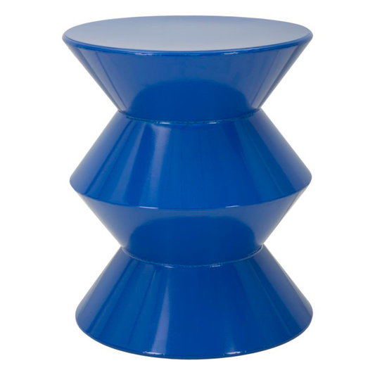TAVOLINETTO IN METALLO ZAG BLU CM Ø 37,5X45