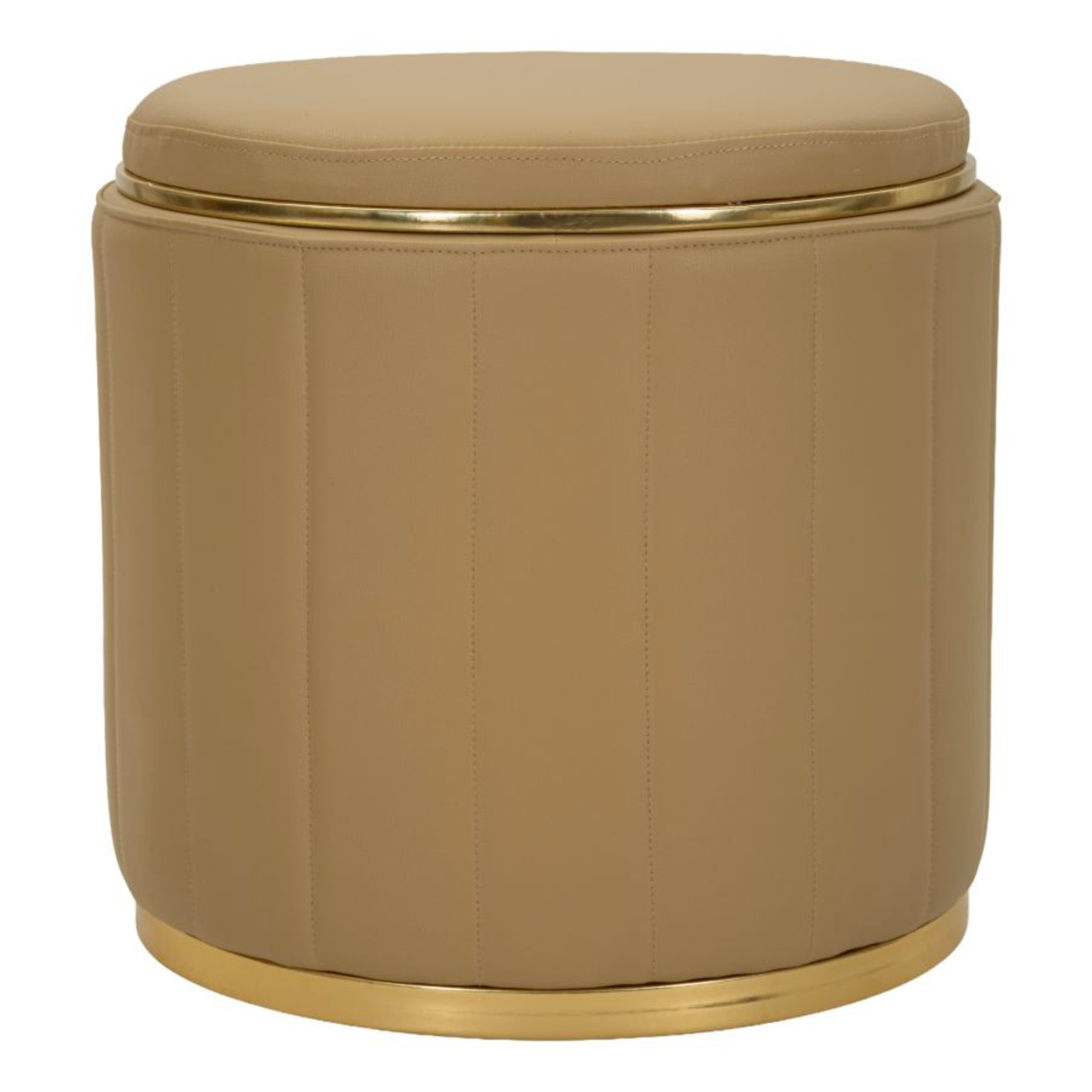 PUFF C/CONTENITORE LONDON MARRONE CM Ø 46,5X44
