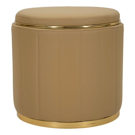 PUFF C/CONTENITORE LONDON MARRONE CM Ø 46,5X44