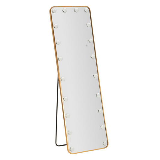 SPECCHIO DA TERRA LED HOLLYWOOD RETT. CM 50X6-45X160 (3 TONALITA' DI LUCI)