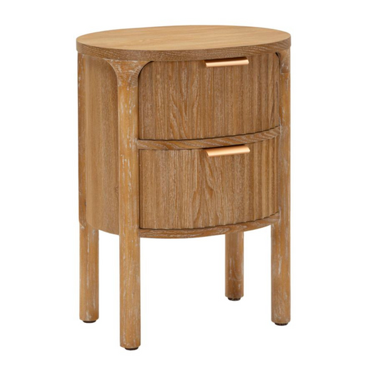 Comodino Goteborg in Legno Naturale 38x34,5x52 cm